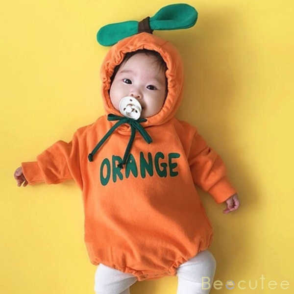 オレンジ/ロンパース/単品